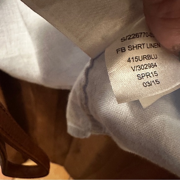 Gap Fitted Boyfriend Oxford Blue Shirt XL - Picture 6 of 8